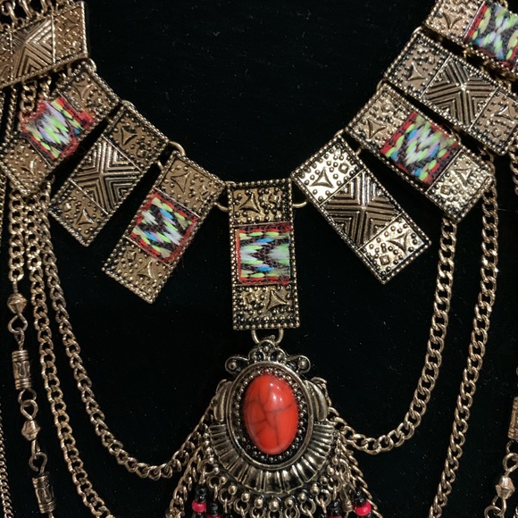 Statement Gold Necklace - Picture 3 of 7